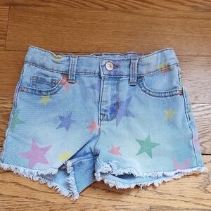 Little Girls Denim Star Shorts